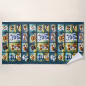Serviette De Plage Mignonne collage de chiot, chiens bébés (Devant)