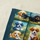 Serviette De Plage Mignonne collage de chiot, chiens bébés (En situation)