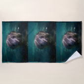 Serviette de plage mignonne de lamantin de bébé (Devant)