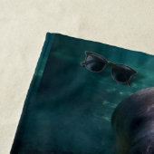 Serviette de plage mignonne de lamantin de bébé (En situation)