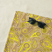 Serviette De Plage Mignonne jaune paisley motif Coque-Mate iPhone (En situation)