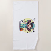 Serviette De Plage Mignonne petite infirmière sorcière Halloween Prem (Devant)