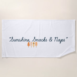 Serviette de plage mignonne Sunshine Snacks et sie