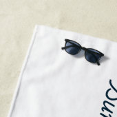 Serviette de plage mignonne Sunshine Snacks et sie (En situation)
