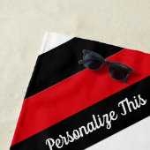 Serviette De Plage Mince Red Line Firefighter Drapeau personnalisé (En situation)