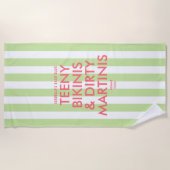 Serviette De Plage Mini-maillots & sales Martins Club rayé Bach (Devant)