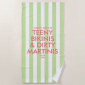 Serviette De Plage Mini-maillots & sales Martins Club rayé Bach (Devant)