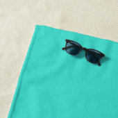 Serviette De Plage Mini turquoise nom personnalisé monogramme (En situation)