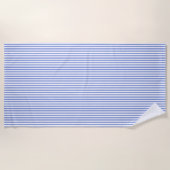 Serviette De Plage Miniature Marine Bleue Cabana Stripes Plage Servie (Devant)