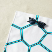 Serviette De Plage Minimalisme Art Abstrait Pale Turquoise Cellules B (En situation)