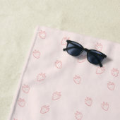 Serviette De Plage Minimalisme de la Fraise (En situation)