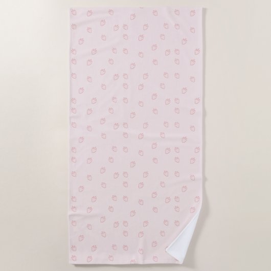 Serviette De Plage Minimalisme de la Fraise (Devant)