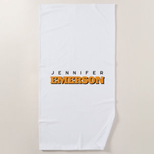 Serviette De Plage Minimaliste moderne professionnel ordinaire