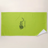 Serviette De Plage Minimalistic Om Handwritten Personalized (Devant)
