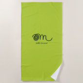 Serviette De Plage Minimalistic Om Handwritten Personalized (Devant)