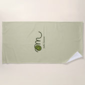 Serviette De Plage Minimalistic Om Handwritten Personalized (Devant)
