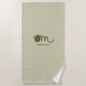 Serviette De Plage Minimalistic Om Handwritten Personalized (Devant)