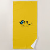 Serviette De Plage Minimalistic Om Handwritten Personalized (Devant)