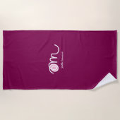 Serviette De Plage Minimalistic Om Handwritten Personalized (Devant)