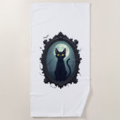 Serviette De Plage Miroir de chat hanté (Devant)