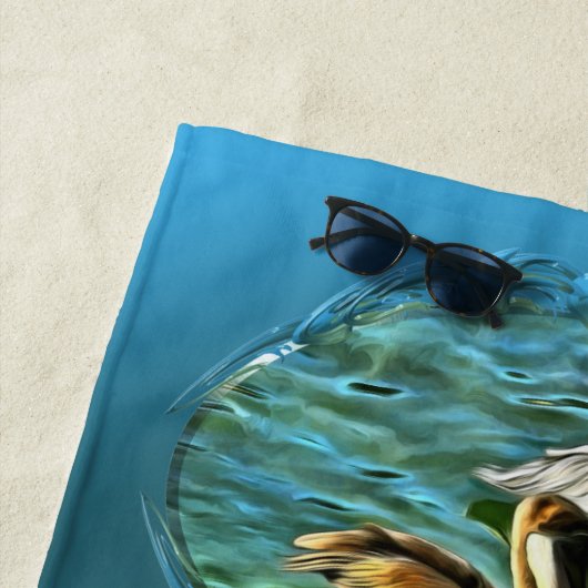 Serviette De Plage Mismaloya Pelicans 0329 (En situation)