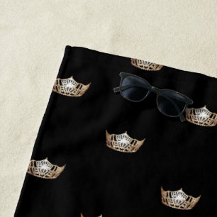 Serviette De Plage Miss America Gold Crown Beach Towel