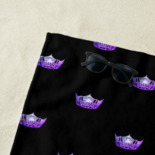 Serviette De Plage Miss America Purple Crown Beach
