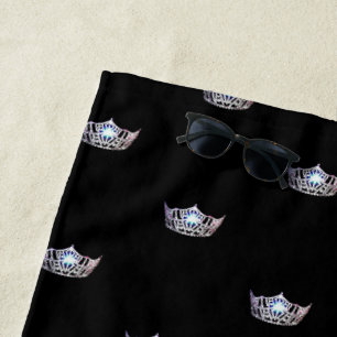 Serviette De Plage Miss America Silver Crown Beach Towel