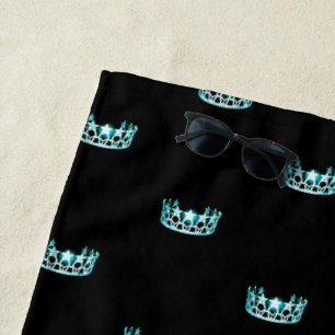 Serviette De Plage Miss USA Aqua Crown Beach Towel