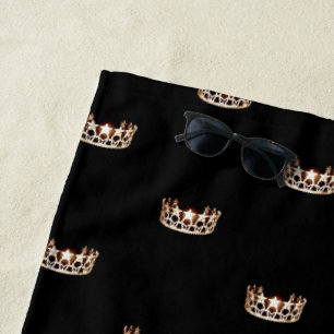 Serviette De Plage Miss USA Gold Star Crown Beach Towel