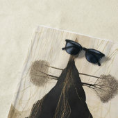 Serviette De Plage Misty Mountain Black & Gold (En situation)