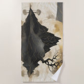 Serviette De Plage Misty Mountain Black & Gold (Devant)