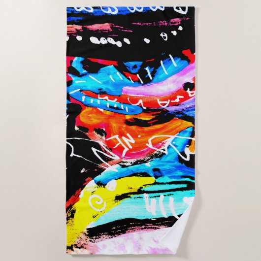 Serviette De Plage mixte arc-en-ciel (Devant)