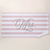 Serviette De Plage Mme | Bride rose triée (Devant)