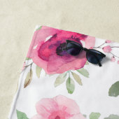 Serviette De Plage Mme Date Aquarelle rose pâle (En situation)