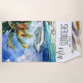 Serviette De Plage Mme Newlysée Bride Beach Cruise (Devant)