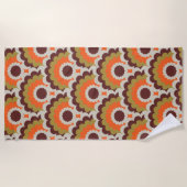 Serviette de plage Mod Mod du siècle rétro (Devant)