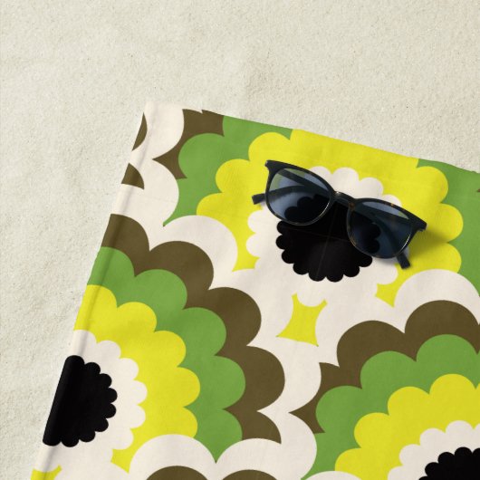 Serviette de plage Mod Mod du siècle rétro (En situation)