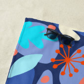 Serviette De Plage Mod Monstera Leaf Abstrait Hawaiian Tropical -Navy (En situation)