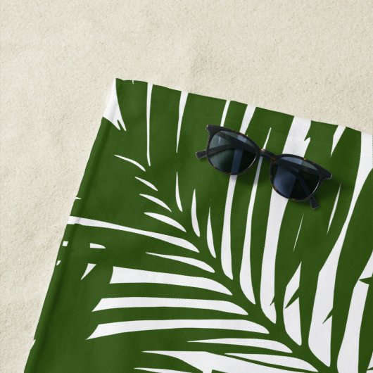 Serviette De Plage Mod Tropics Palm Leaf Motif Beach House (En situation)