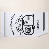 Serviette De Plage Mode de vie rustique fait sur commande de la (Devant)