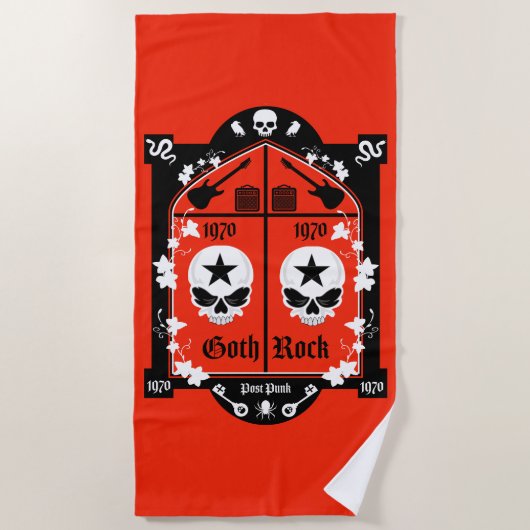 Serviette De Plage Mode Goth Subculture (Devant)