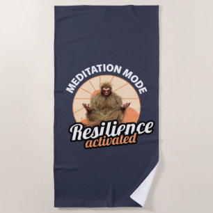 Serviette De Plage Mode Méditation Bigfoot Résilience Activée