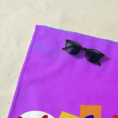 Serviette De Plage Mode Vacances Rétro Style Plage (En situation)