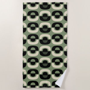 Serviette De Plage Modèle abstrait géométrique moderne du milieu du s