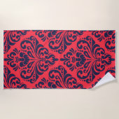 Serviette De Plage Modèle Damask (Devant)