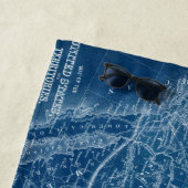 Serviette De Plage Modèle de carte des USA (En situation)