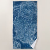 Serviette De Plage Modèle de carte des USA (Devant)