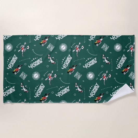Serviette De Plage Modèle de manuel de football LOONEY TUNES™ (Devant)