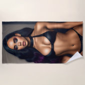 Serviette De Plage Modèle de poison noir Beach Towel (Devant)